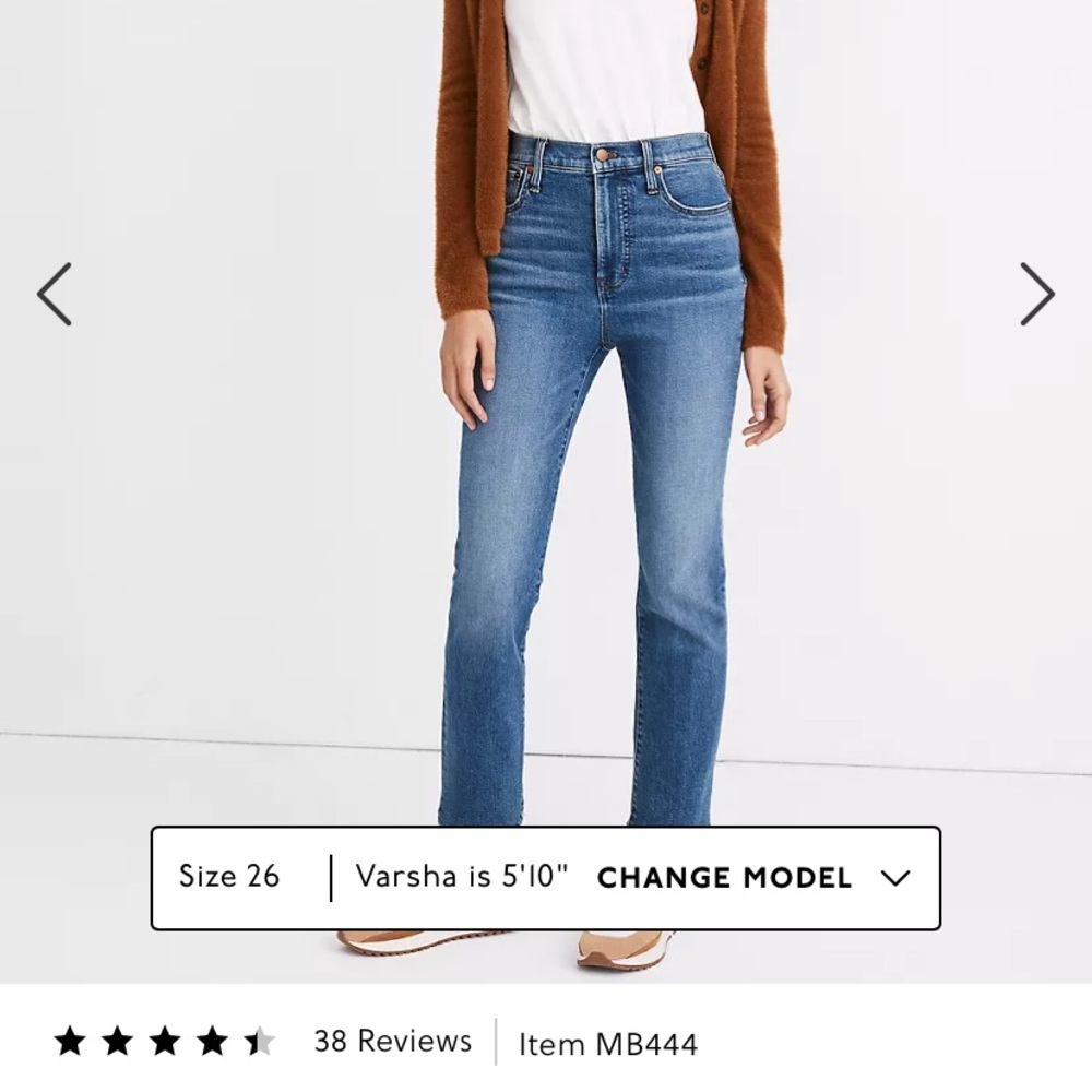 NWT Madewell Slim Demi Boot Jeans Size 26